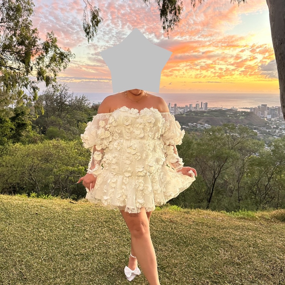 ASOS Ivory Floral Mini Dress